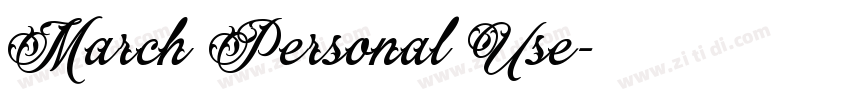 March Personal Use字体转换